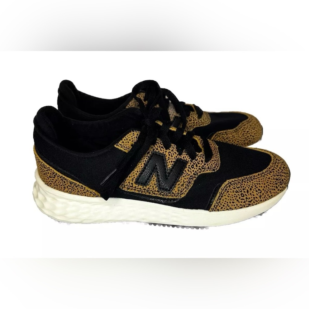 New Balance X 70 WSX70THD Brown Black Cheetah Running Shoes Womens Size 6.5 B